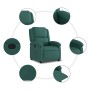 Sillón reclinable de tela verde oscuro