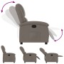 Sillón reclinable de tela gris taupe
