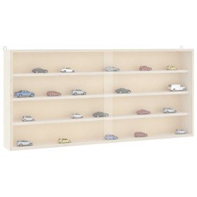 Vitrina de madera para coleccionistas con puertas 80x8,5x37 cm