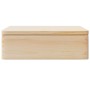 Caja de madera con tapa madera maciza de pino 40x30x13 cm