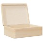 Caja de madera con tapa madera maciza de pino 40x30x13 cm