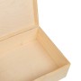 Caja de madera con tapa madera maciza de pino 40x30x13 cm