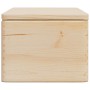 Caja de madera con tapa madera maciza de pino 40x30x23 cm