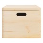 Caja de madera con tapa y asas madera maciza pino 40x30x23 cm