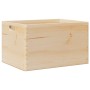 Caja de madera con asas madera maciza pino 40x30x23 cm