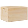 Caja de madera con asas madera maciza pino 40x30x23 cm