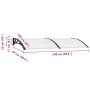 Marquesina para puerta PC 240x100 cm