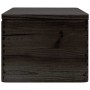 Caja de madera con tapa madera maciza de pino negra 40x30x23 cm