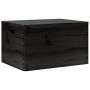 Caja de madera con tapa y asas madera maciza pino 40x30x23 cm