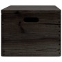 Caja de madera con tapa y asas madera maciza pino 40x30x23 cm