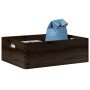 Caja de madera con asas madera maciza pino negra 40x30x13 cm