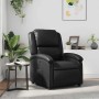 Sillón reclinable de cuero sintético negro