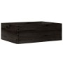 Caja de madera con asas madera maciza pino negra 40x30x13 cm