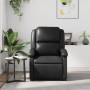 Sillón reclinable de cuero sintético negro