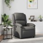 Sillón reclinable de cuero sintético gris