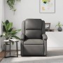 Sillón reclinable de cuero sintético gris