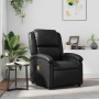 Sillón de masaje reclinable cuero sintético negro