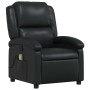 Sillón de masaje reclinable cuero sintético negro