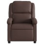 Sillón de masaje reclinable cuero sintético marrón
