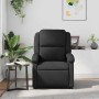Sillón reclinable de cuero auténtico negro