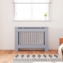 Cubierta para radiador MDF gris antracita 112x19x81,5 cm