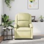Sillón reclinable de masaje cuero auténtico crema