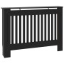 Cubierta para radiador MDF negro 112x19x81,5 cm