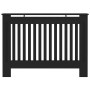 Cubierta para radiador MDF negro 112x19x81,5 cm