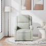 Sillón reclinable de masaje terciopelo gris claro