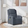 Sillón de masaje reclinable de terciopelo gris oscuro