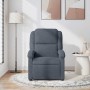 Sillón de masaje reclinable de terciopelo gris oscuro