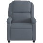 Sillón de masaje reclinable de terciopelo gris oscuro