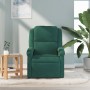 Sillón de masaje reclinable de terciopelo verde oscuro