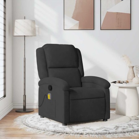 Sillón de masaje reclinable de terciopelo negro