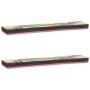 Estanterías con estante 2 pcs Multicolor 100 x 20 x 6 cm