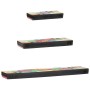 Estanterías con estante 3 pcs Multicolor 100 x 20 x 6 cm