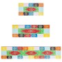 Estanterías con estante 3 pcs Multicolor 100 x 20 x 6 cm