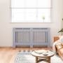 Cubierta para radiador MDF gris antracita 152x19x81,5 cm