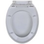 Tapa y asiento de váter con cierre suave ovalado blanco