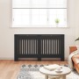 Cubierta para radiador MDF negro 152x19x81,5 cm