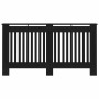 Cubierta para radiador MDF negro 152x19x81,5 cm