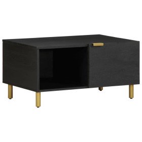 Mesa de centro madera contrachapada negro 80x50x40 cm