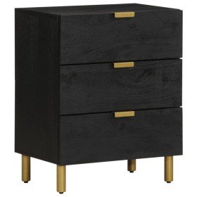 Mesita de noche madera de ingeniería negra 50x33x62 cm Mesita de noche madera de ingeniería negra 50x33x62 cm