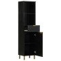 Mueble de baño de madera maciza de mango negro 38x33x160 cm
