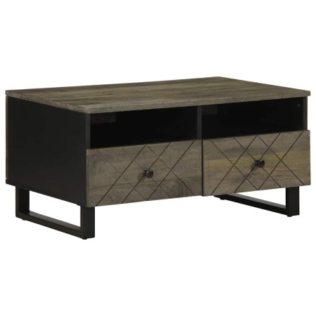 Mesa de centro madera maciza de mango negra 80x54x40 cm en Mesas de centro | Comprar online en Foro24