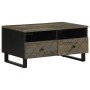 Mesa de centro madera maciza de mango negra 80x54x40 cm en Mesas de centro | Comprar online en Foro24