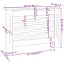 Cubierta para radiador MDF gris antracita 112x19x81,5 cm