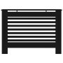 Cubierta para radiador MDF negro 112x19x81,5 cm