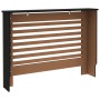 Cubierta para radiador MDF negro 112x19x81,5 cm