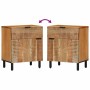 Armario de Noche Marrón 50 x 33 x 60 cm madera maciza de acacia